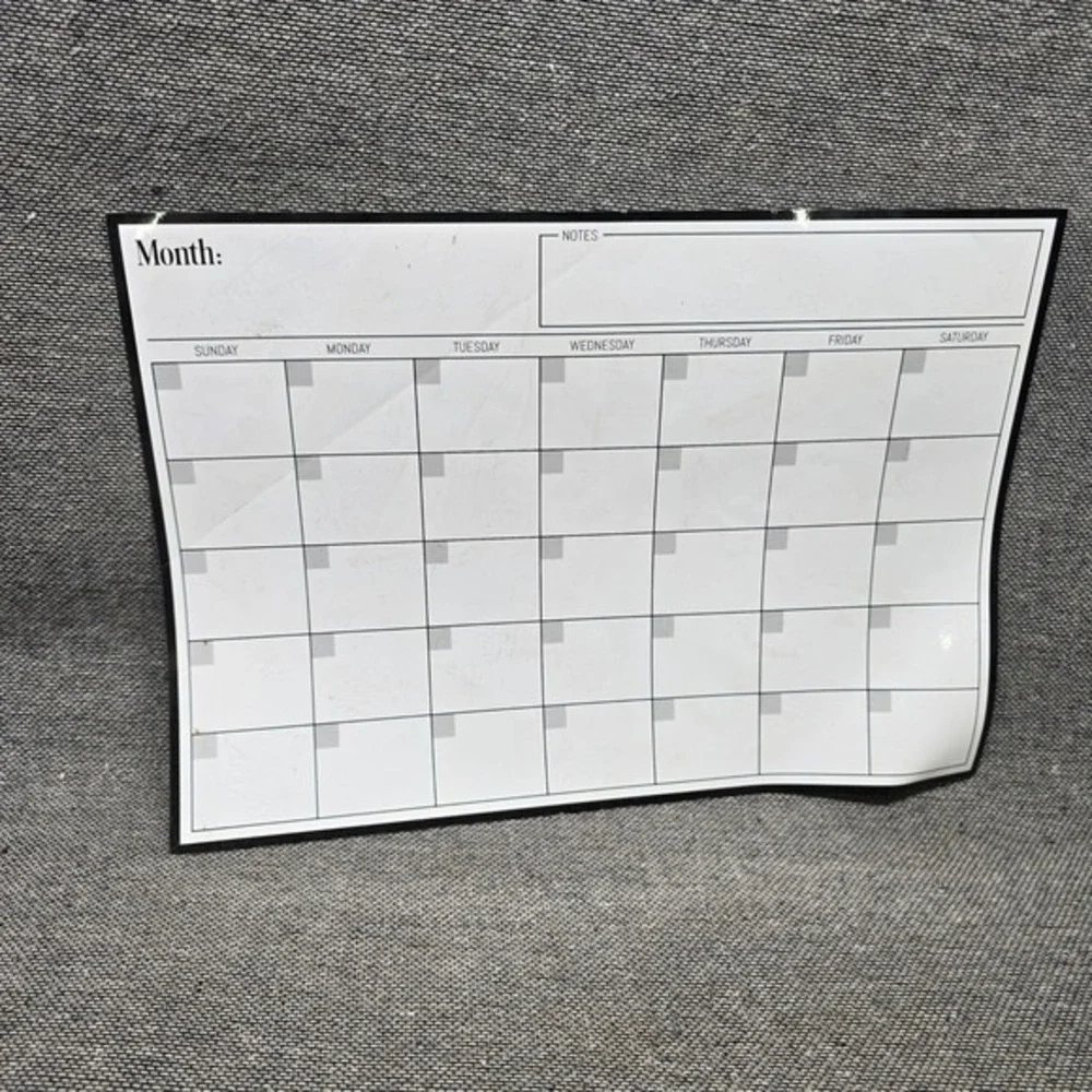 Magnetic Dry Erase Calendar Monthly Planner 17x12 White Good Minimalist